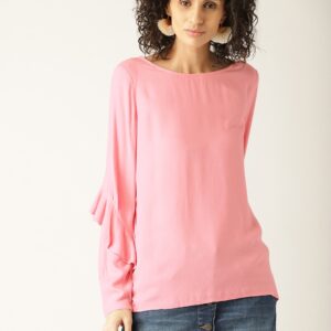 ESPRIT Women Pink Solid Top