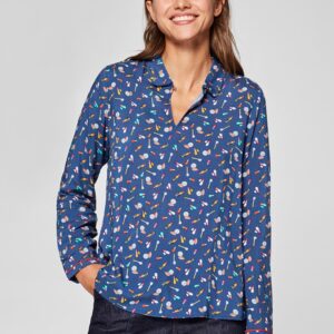 ESPRIT Women Blue Printed Top