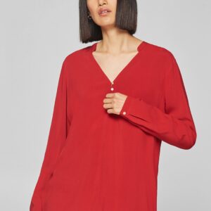 ESPRIT Women Red Solid Top