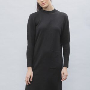 ether Women Black Solid Jumper Dress