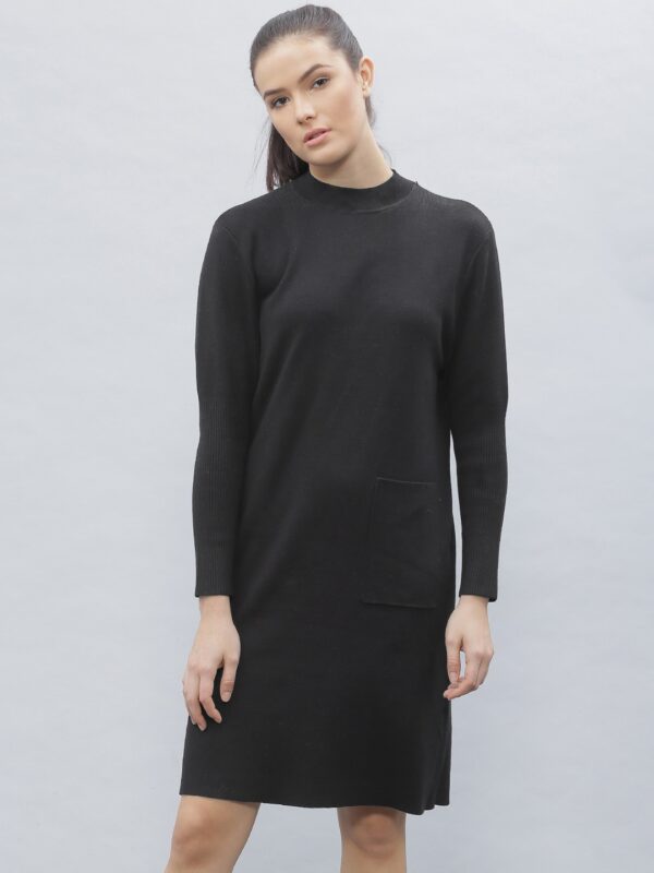 ether Women Black Solid Jumper Dress