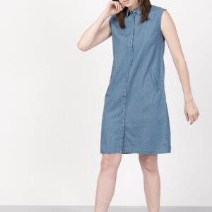 ether Women Blue Denim Shirt Dress