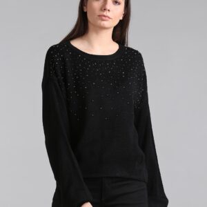 GAP Women Embellished Long Sleeve Sweater