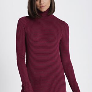 GAP Women Burgundy  Navy Striped Fitted Top