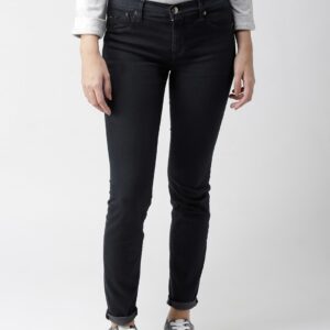 GAS Women Navy Solid Sumatra Fit Denim Jeggings