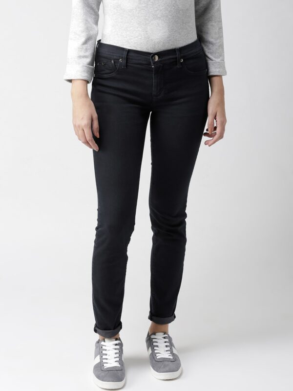 GAS Women Navy Solid Sumatra Fit Denim Jeggings