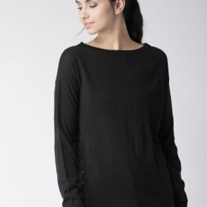 GAS Women Black Solid Pullover