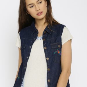 Global Desi Navy Denim Jacket