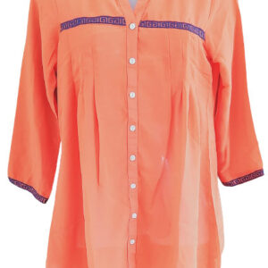 Orange Embroidered Tunic