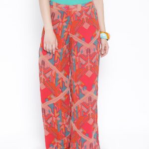 Global Desi Pink Printed Palazzos