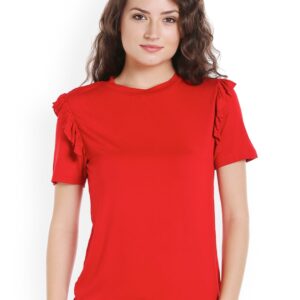 Globus Women Red Solid Top