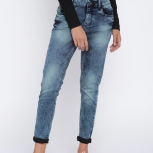 Ginger by Lifestyle Women Blue Washed Regular Fit Mid-Rise Clean Look Stretchable Jeans