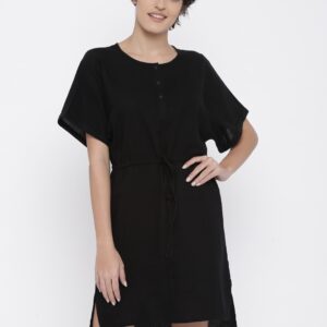 HRX by Hrithik Roshan Women Black Solid A-line Dress