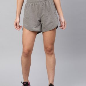 HRX by Hrithik Roshan Women Charcoal Grey Solid Regular Fit Sports Shorts