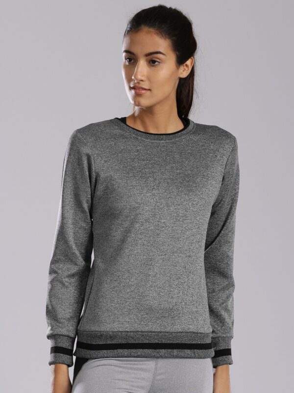 HRX by Hrithik Roshan Grey Melange Sweatshirt