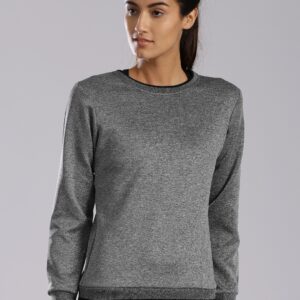 HRX by Hrithik Roshan Grey Melange Sweatshirt