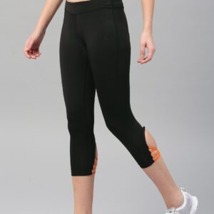 HRX by Hrithik Roshan Women Black Solid Training Tights