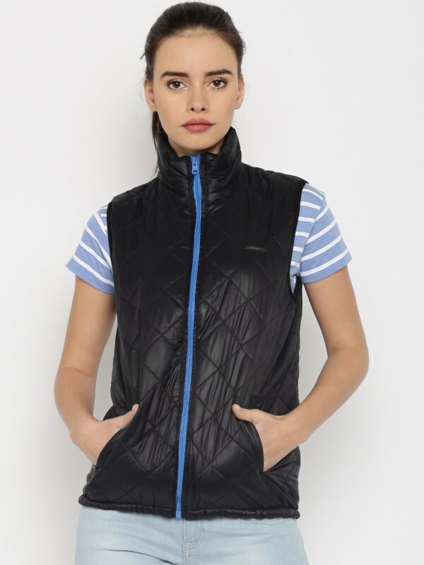 HARVARD Black Quilted Sleeveless Jacket