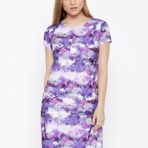 IZABEL LONDON by Pantaloons Women Purple Printed A-Line Dress