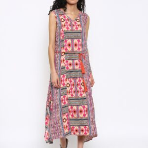 IZABEL LONDON by Pantaloons Multicolour Printed A-Line Dress