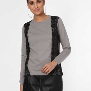 Provogue 3/4th Sleeve Solid Women Sweatshirt