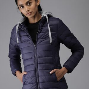 Moda Rapido Women Purple Solid Puffer Jacket