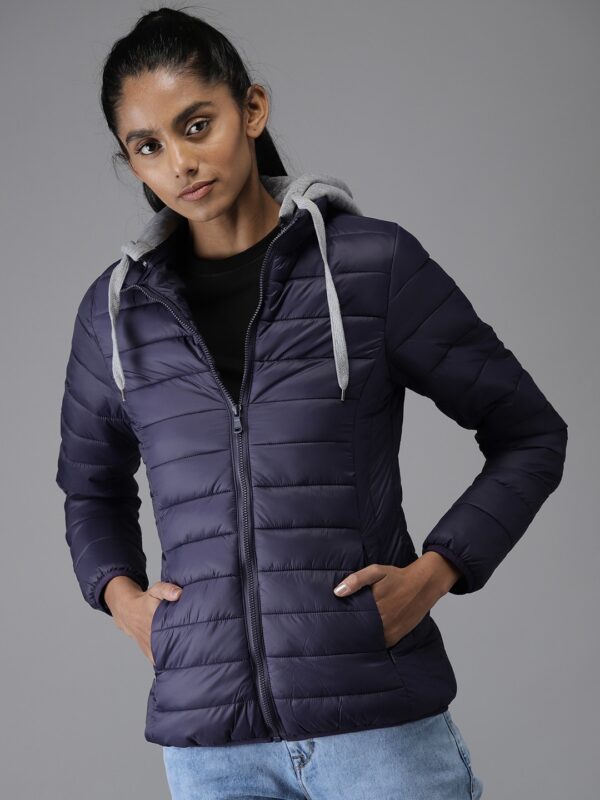 Moda Rapido Women Purple Solid Puffer Jacket