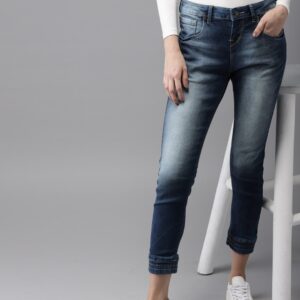 Moda Rapido Women Blue Jogger Mid-Rise Clean Look Stretchable Jeans