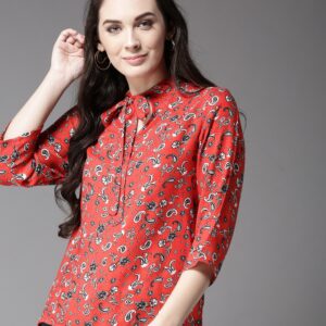 Moda Rapido Women Red Printed Top