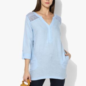 Blue Self Design Tunic