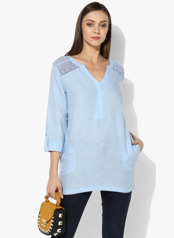 Blue Self Design Tunic