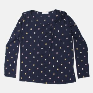 Marks  Spencer Women Navy Blue Printed Top