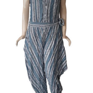 Blue Striped Jumpsuit