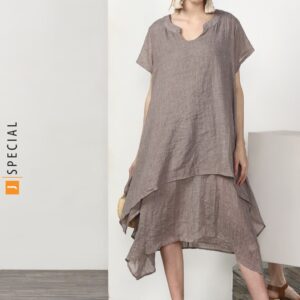 Brown Self Design Tunic