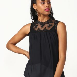 Miss Bennett Women Black Self-Design Top