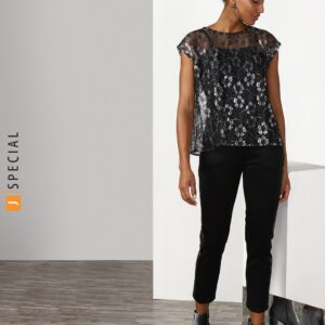 Black Self Design Blouse