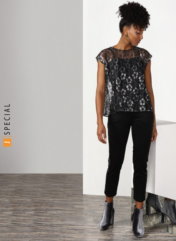 Black Self Design Blouse