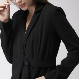 Mast  Harbour Women Black Front-Open Blazer