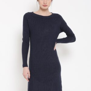 Mast  Harbour Women Navy Blue Sweater Dress