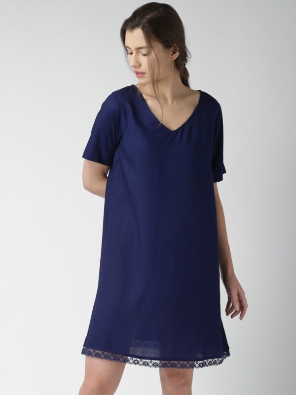 Mast  Harbour Women Navy Shift Dress