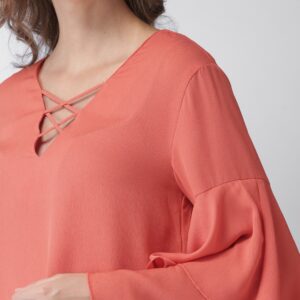 Mast  Harbour Women Coral Pink Solid Top