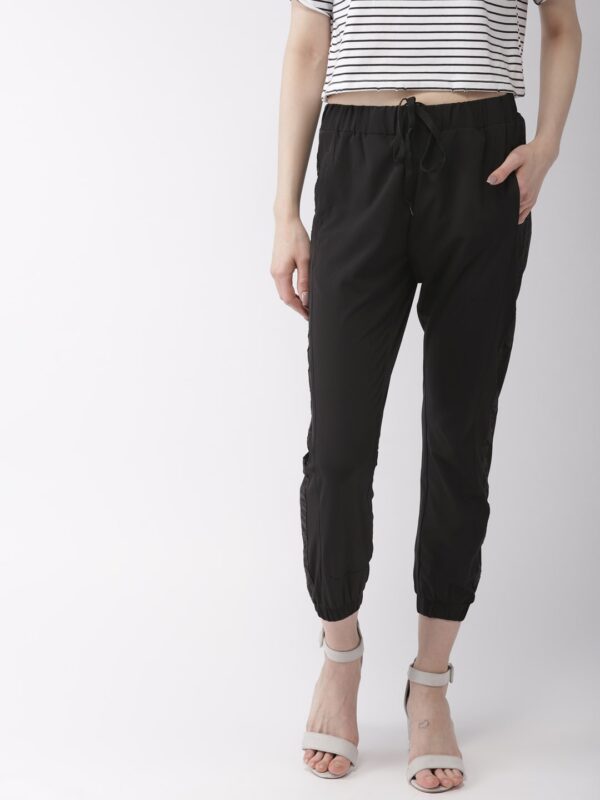 Mast  Harbour Women Black Regular Fit Solid Joggers