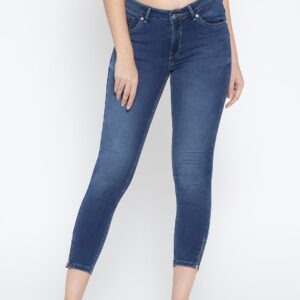 ONLY Women Blue Skinny Fit Low-Rise Clean Look Stretchable Jeans