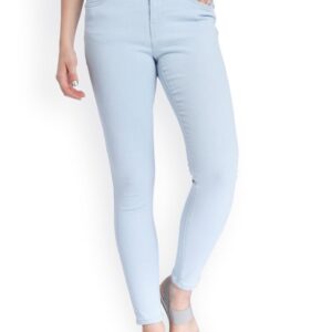 ONLY Women Blue Regular Fit Mid-Rise Clean Look Stretchable Jeans