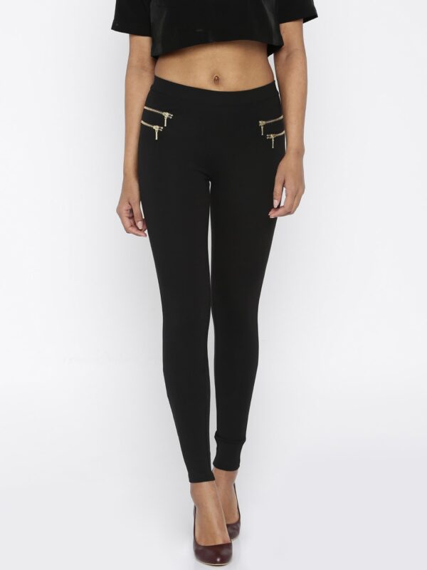 ONLY Black Solid Jeggings