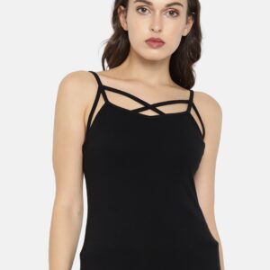 ONLY Women Black Solid Tank Top