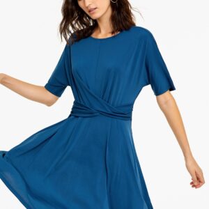 OVS Women Blue Solid A-Line Dress