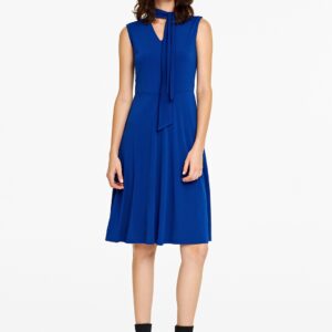 OVS Women Blue Solid Fit and Flare Dress