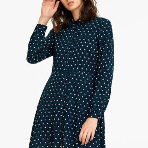 OVS Women Green  Navy Printed Shirt Dress