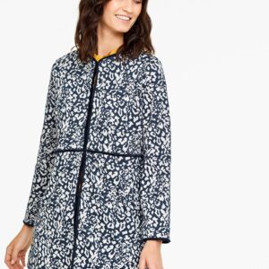 OVS Women Navy  White Patterned Open Front Jacket